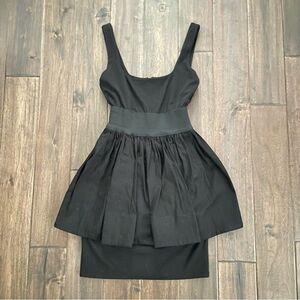 Aqua Black Sleeveless Ruffle Mini Dress (No Size tag fits XS)